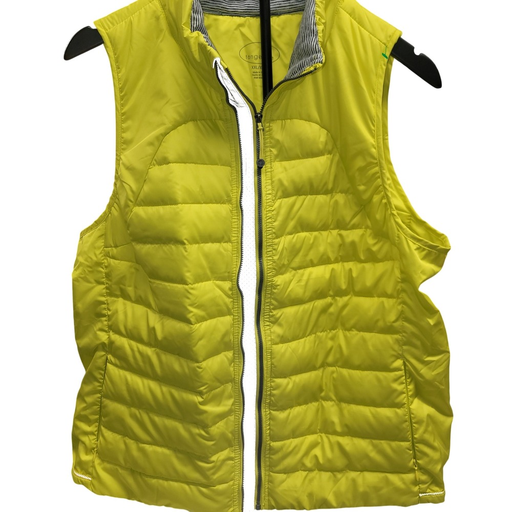 Tangerine Womens XXL Neon Yellow Puffer Vest Reflective Activewear Gorpcore